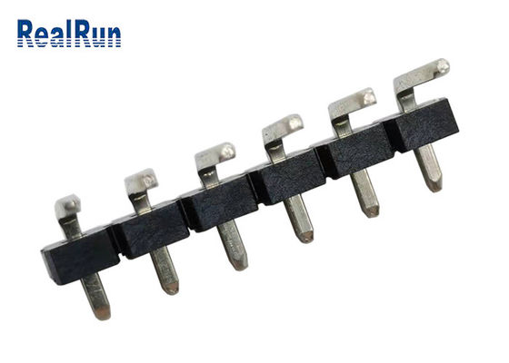 کانکتور هدر PCB برنجی 7A LCP مشکی عایق خمش 90 درجه PA6T