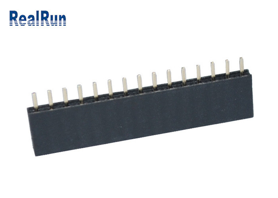 PA6T Dip PCB Female Header Connector 15P 2.54mm Pitch Straight for VCD