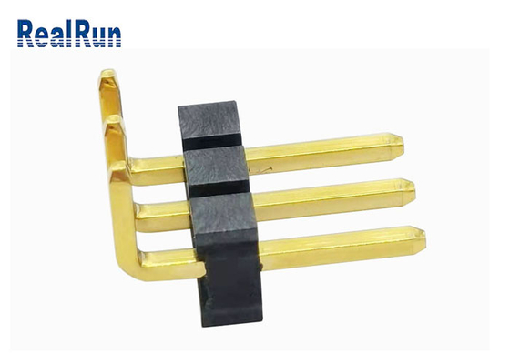 کانکتور هدر پین LCP برنجی SGS LCP Au 3μ&quot; پین هدر 1*3P H3.2
