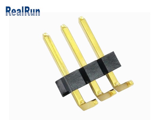 کانکتور هدر پین LCP برنجی SGS LCP Au 3μ&quot; پین هدر 1*3P H3.2