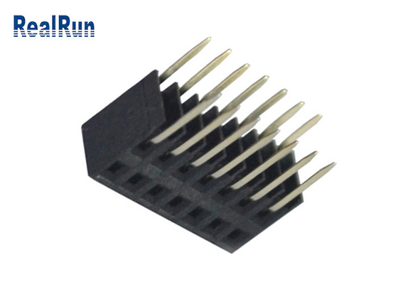 PA6T کانکتور هدر زن LCP برنجی تک ردیف زاویه راست 1×7P