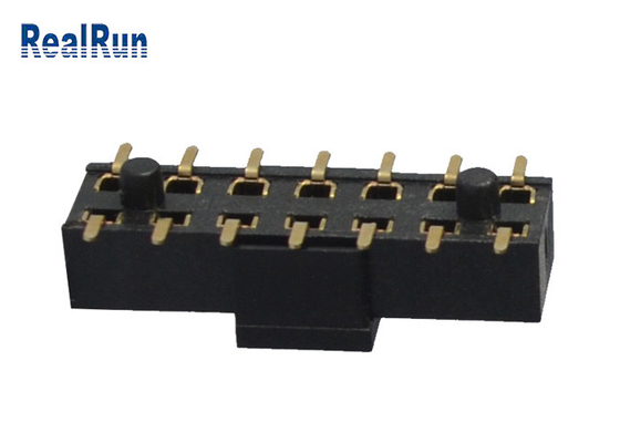 کانکتور هدر زن برنجی PA6T 2×7 SMT H3.5 500VAC با درپوش پستی