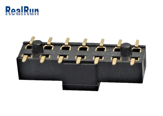 کانکتور هدر زن برنجی PA6T 2×7 SMT H3.5 500VAC با درپوش پستی