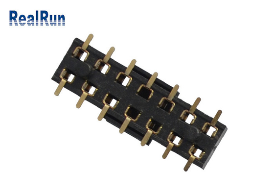 کانکتور هدر زن برنجی PA6T 2×7 SMT H3.5 500VAC با درپوش پستی