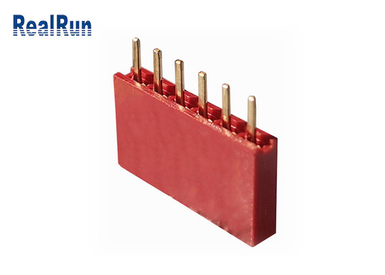 اتصال سربرگ زن PA6T PBT DC500V 1×6P Dip LCP Brass