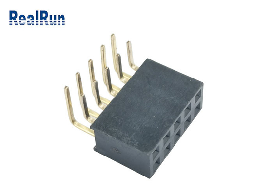 کانکتور هدر زن 2×5P ترمینال Y 90 درجه خمیدگی درج PA6T