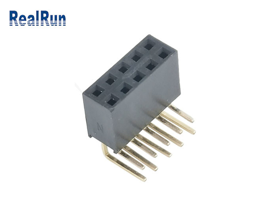 کانکتور هدر زن 2×5P ترمینال Y 90 درجه خمیدگی درج PA6T