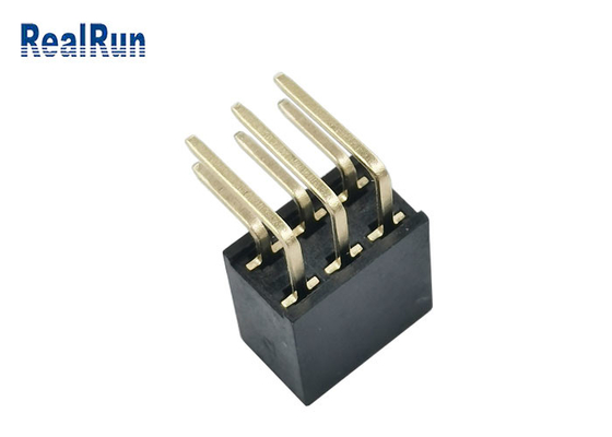 PA6T DIP Female Header Connector Y Terminal H8.5 Gold Flash 2*3 Pin 1.5A