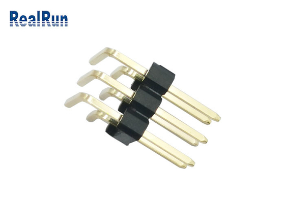 کانکتور پین هدر PCB PBT PA6T با زاویه راست H2.5 آبکاری طلا IATF 16949