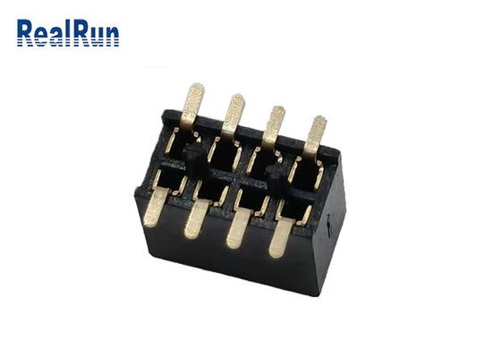 کانکتور SMT هدر زن 500VAC PA6T 2*4p طلایی 1u&quot; UL94v-0 H4.3mm LCP