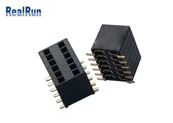 PA6T کانکتور هدر زن 1.27mm پیچ SMD نوع تماس فسفر مس