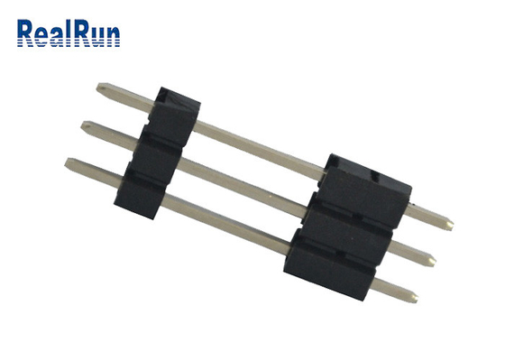 PA6T برنجی PCB هدر 3 پین 3A کانکتور هدر تک ردیفی مستقیم 180 درجه
