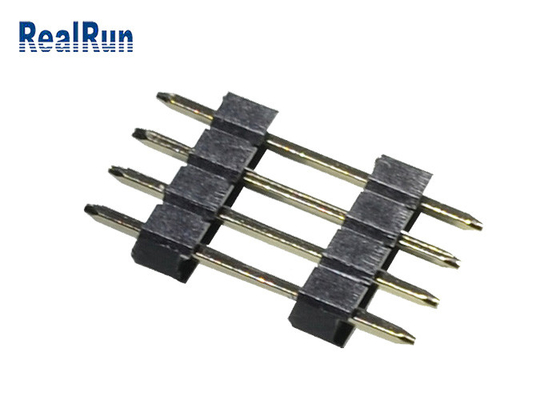 هدر پین پین 2.54 میلی متری PCB PA6T هدر پین دو ردیفه مشکی 4P