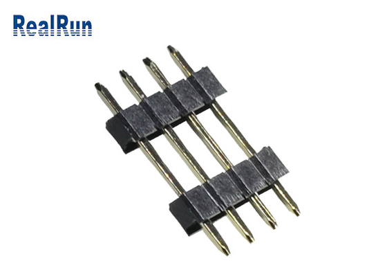 هدر پین پین 2.54 میلی متری PCB PA6T هدر پین دو ردیفه مشکی 4P