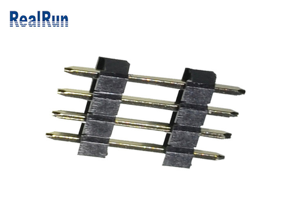 هدر پین پین 2.54 میلی متری PCB PA6T هدر پین دو ردیفه مشکی 4P