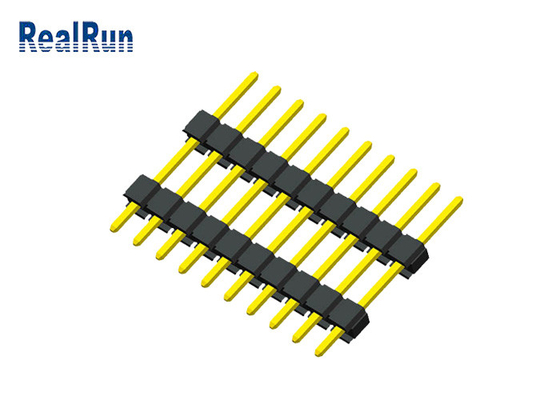 کانکتور هدر پین نر دوگانه پلاستیکی 10P 0.1 اینچی PA6T PBT PA46 برای PCB