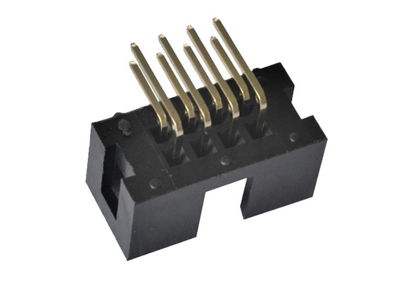 2x4P Box Header Connector PA6T UL94V-0 کانکتور پین خمش 90 درجه