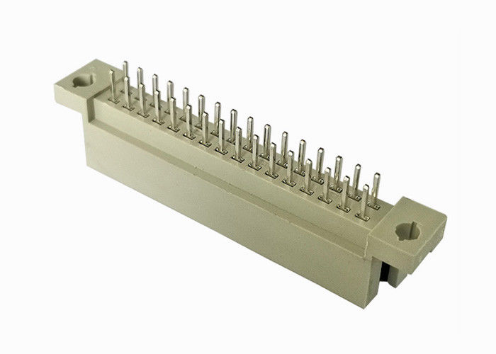 سر راست از 41612 اتصال دهنده Pcb سربرگ مرد 180 درجه طلا / قلع بیش از نیکل