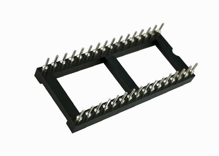 کانکتور برنجی Ic 16 پین 180 درجه دو ردیف 2.54میلی متر گام صدا 7.62 کانکتور لبه کارت