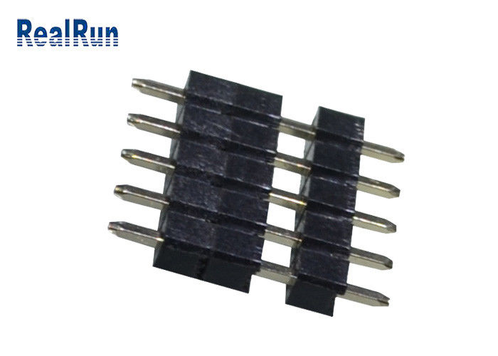 5P برنجی پلاستیکی THT Pcb Solder Connector Straight Dip Pin Header PBT LCP