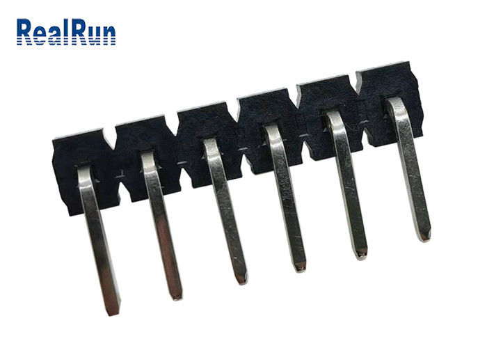 کانکتور هدر PCB برنجی 7A LCP مشکی عایق خمش 90 درجه PA6T