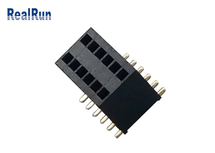PA6T کانکتور هدر زن 1.27mm پیچ SMD نوع تماس فسفر مس