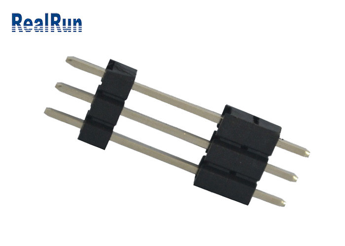 PA6T برنجی PCB هدر 3 پین 3A کانکتور هدر تک ردیفی مستقیم 180 درجه