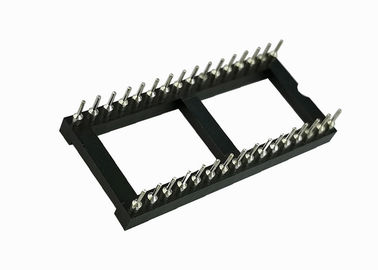 کانکتور برنجی Ic 16 پین 180 درجه دو ردیف 2.54میلی متر گام صدا 7.62 کانکتور لبه کارت